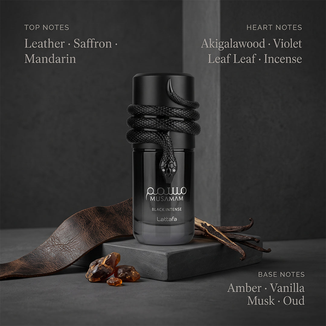 Musamam Black Intense Lattafa 100ml Master Box